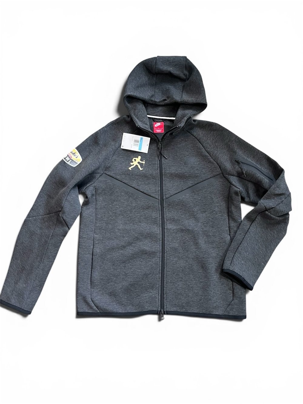 🌺 NWT Nike Mens Dark Gray Heather Full-Zip Hooded Jacket Wake Forest